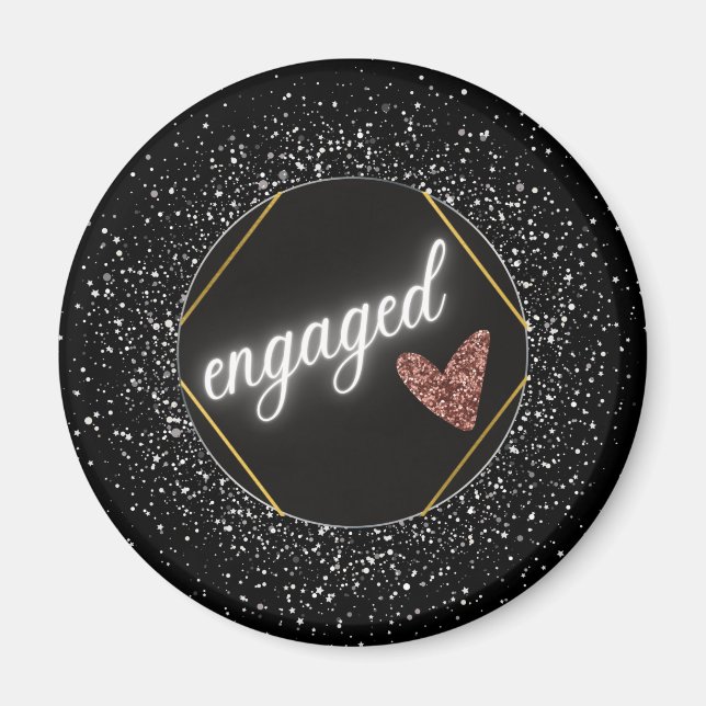 Glam Black och Silver    Magnet (Framsidan)