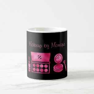 Glam Black & Shock rosa Makeup Artist Anpassningsb Kaffemugg