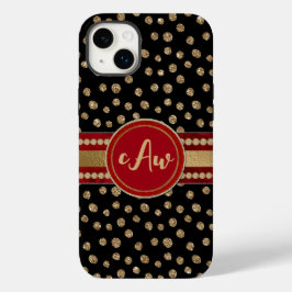 Glam Bling Glitter Polka dots och Monogram