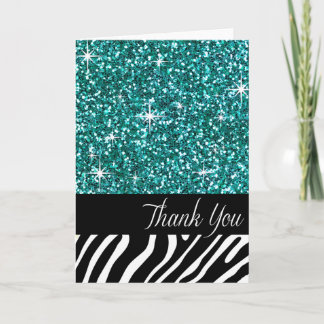 Glam Bling Glitter Zebra Tack | teal Kort