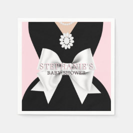 Glam Blush Rosa Exklusiv Tema Baby Shower Pappersservett