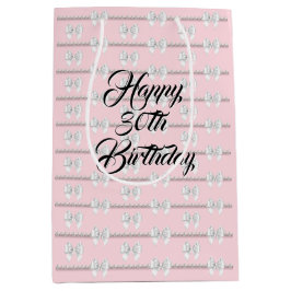 Glam Blush Rosa Tiffany Pärlor Tema 30-årsdag