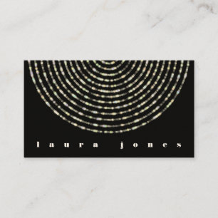 Glam Bokeh Light Ringar Natt Anpassningsbar Editab Visitkort