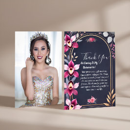 Glam Boll Gown Spark Mörk Navy Blue Quinceanera Tack Kort