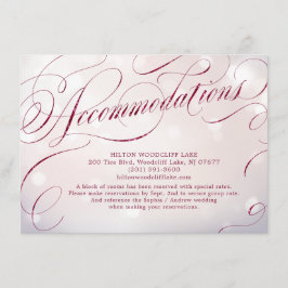 Glam burgundi-vintage-kalligrafi tilläggskort