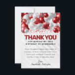 Glam Burgundy Red Silver Balloon Glitter Birthday Tack Kort<br><div class="desc">Modern Glam Burgundy Red Silver Grått Balloon Glitter Gnistra oavsett Tack födelsekort</div>