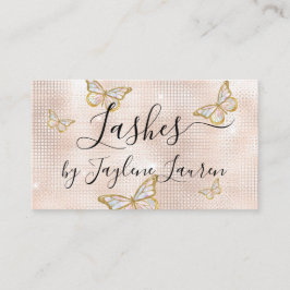 Glam Butterfly Lash Beige Shimmer Visitkort