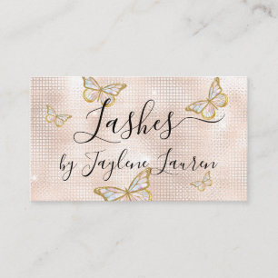 Glam Butterfly Lash Beige Shimmer Visitkort
