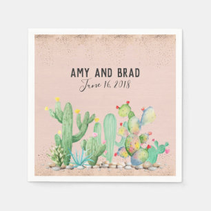 Glam Cactus Bröllop Napkin Pappersservett