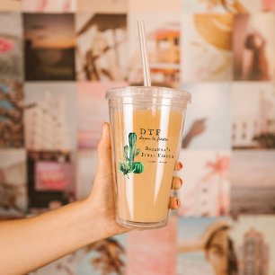 Glam Cactus Fiesta   Monogram Systerfest Take Away Mugg