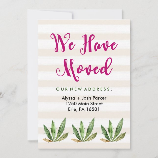 Glam Cactus | Förändring av Rand i Adress vid ökne Meddelande (Framsida)