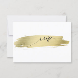 Glam Calligraphy Guld Stroke Bröllop OSA Kort