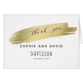 Glam Calligraphy Guld Stroke Tack Hälsningskort