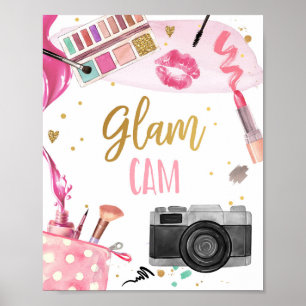 Glam Cam Spa Party Smink Glamour Tjej Födelsedagsf Poster