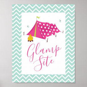 Glam Camp Spa Makover Birthday Poster