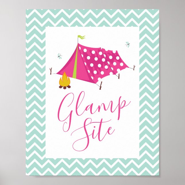 Glam Camp Spa Makover Birthday Poster (Framsidan)