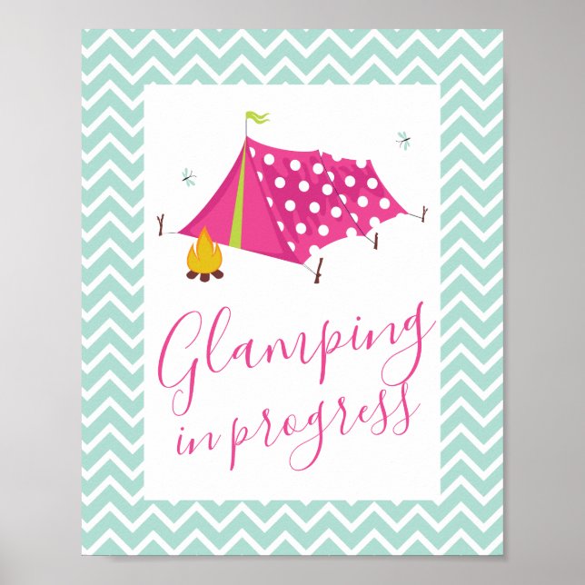 Glam Camp Spa Makover Birthday Poster (Framsidan)