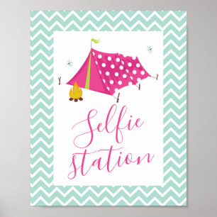 Glam Camp Spa Makover Selfie Station Poster