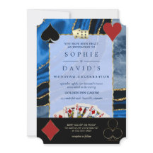 Glam Casino Royale Vegas Poker Guld Agate Bröllop