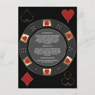Glam Casino Vegas Poker Chip Bröllop-inkvartering Tilläggskort