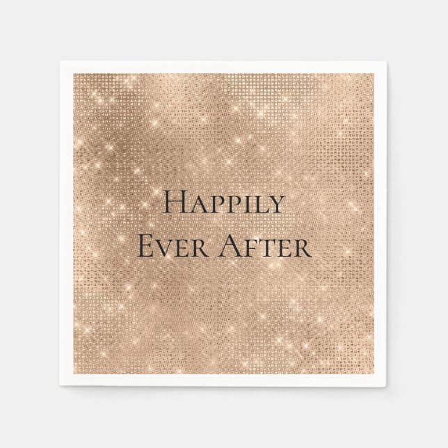 Glam Champagne Glitz Pappersservett (Framsidan)