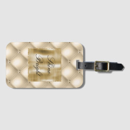 Glam Champagne Guld Glitzy Diamonds Bagagebricka