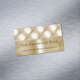 Glam Champagne Guld Glitzy Diamonds Magnetiska Visitkort
