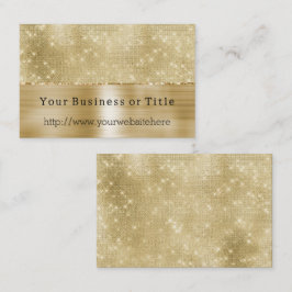 Glam Champagne Guld Glitzy Diamonds Visitkort