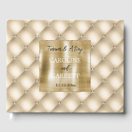 Glam Champagne Guld Glitzy DiamondsWedding Gästböcker