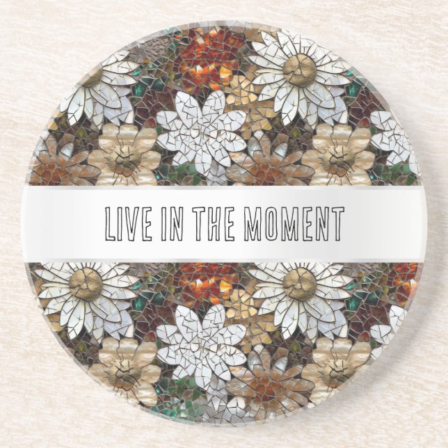 Glam Champagne Guld Red White Flowers Underlägg (Framsidan)