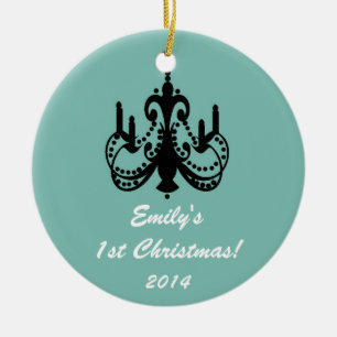 Glam Chandelier Chic Personlig Namn Ornament