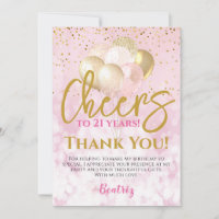 Glam Cheers till 21 år 21:a födelsedagen