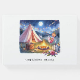 Glam Chic Camp Bride Bachelorette Helg Gästböcker