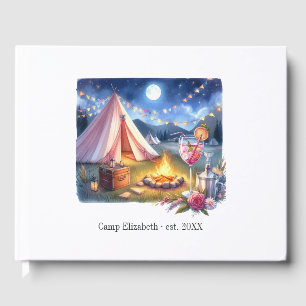 Glam Chic Camp Bride Bachelorette Helg Gästböcker