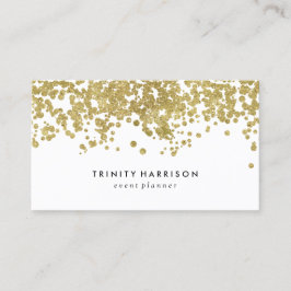 Glam chic Fauxguld för konfettiar | omkullkastar Visitkort
