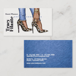 Glam Chic Zebra Mode Visitenkort Visitkort