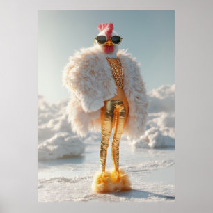 Glam Chicken på Ice Poster
