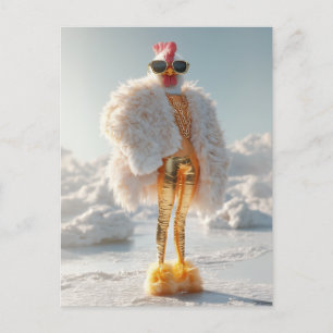 Glam Chicken på Ice Vykort
