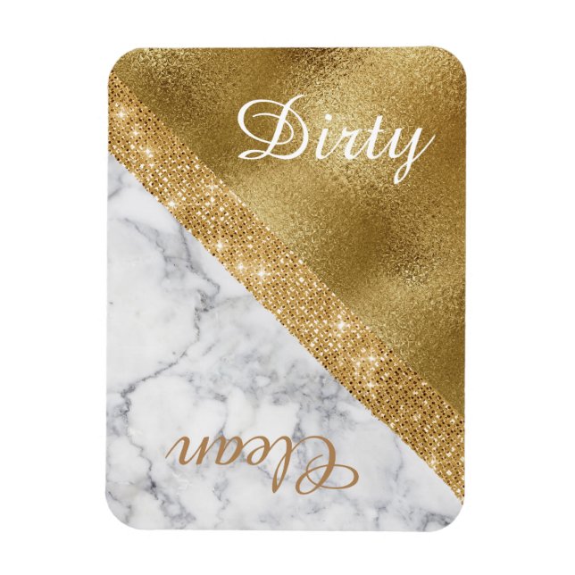 Glam Clean Dirty Dishwasher Magnet (Vertikal)