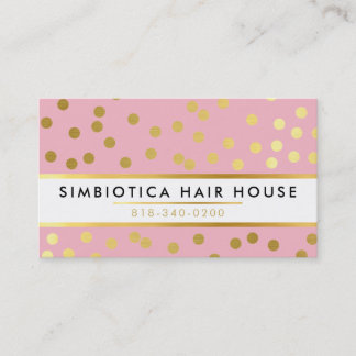 GLAM CONFETTI:s moderna rosa vid bleken mönster gu Visitkort