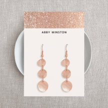 Glam Copper Glitter Earring Visning