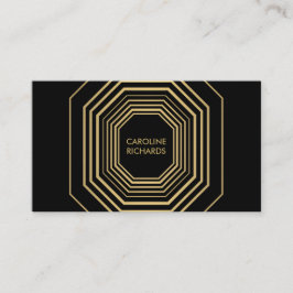 Glam Deco Guld och Black Mode och Design Visitkort