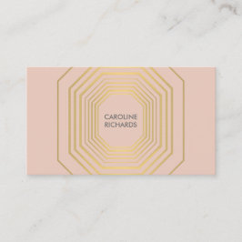 Glam Deco Jewelry Design Mode Boutique Peach Visitkort