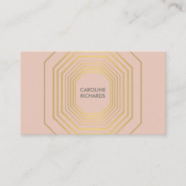 Glam Deco Jewelry Design Mode Boutique Peach Visitkort