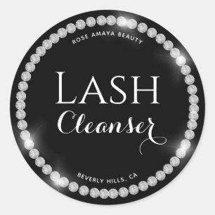 Glam Diamond Luxurious Anpassade Lash Cleanser Runt Klistermärke