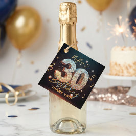 Glam Disco Ball Musik 30-års födelsedags tack Gåvor Etiketter