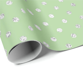 Glam Dots Diamonds Mint Grönt Silver Vip Presentpapper