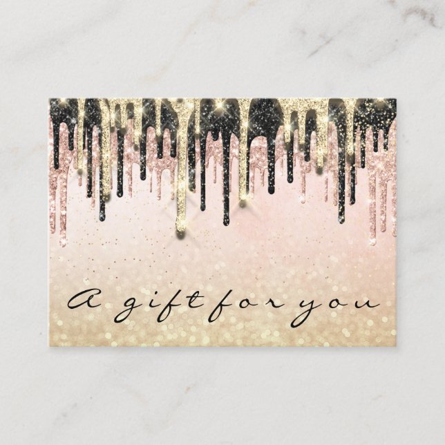 Glam-drivrutiner för handcertifikat för skönhetsvå visitkort (Framsida)