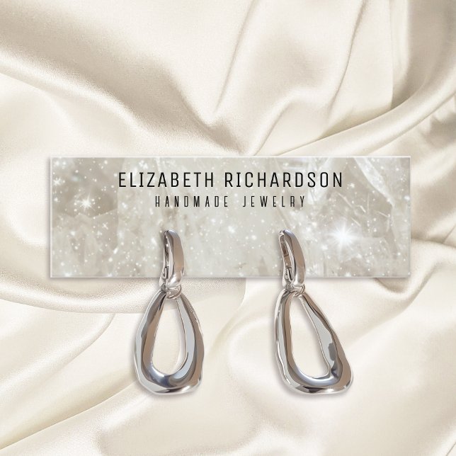 Glam Elegant Crystal Diamond Jewelry Visning Mini Visitkort (Skapare uppladdad)