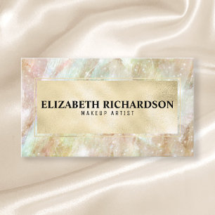 Glam Elegant Luxury Modern Iridescent Holography Visitkort